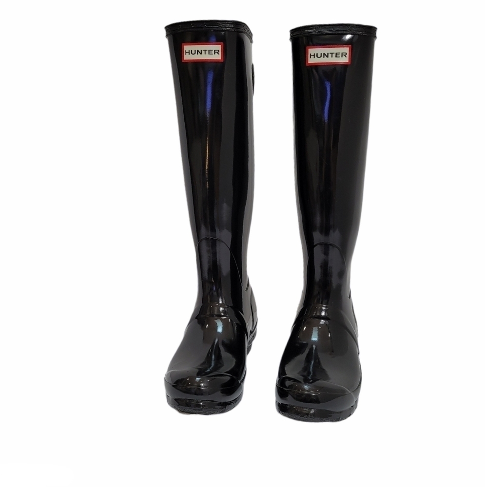 HUNTER original Tall Gloss Boots Sz 5